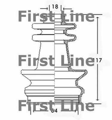 First line FCB2597 Bellow, driveshaft FCB2597: Buy near me in Poland at 2407.PL - Good price!