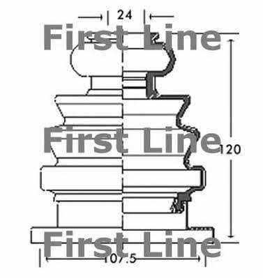 First line FCB2682 Bellow, driveshaft FCB2682: Buy near me in Poland at 2407.PL - Good price!