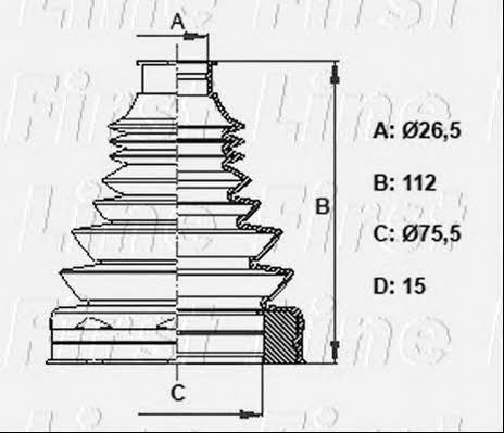 First line FCB6406 Bellow, driveshaft FCB6406: Buy near me in Poland at 2407.PL - Good price!