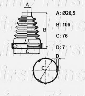 First line FCB6397 Bellow, driveshaft FCB6397: Buy near me in Poland at 2407.PL - Good price!