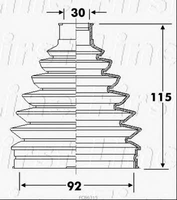 First line FCB6315 Bellow, driveshaft FCB6315: Buy near me in Poland at 2407.PL - Good price!