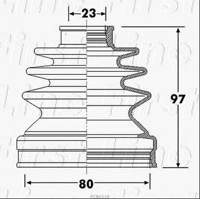 First line FCB6310 Bellow, driveshaft FCB6310: Buy near me in Poland at 2407.PL - Good price!