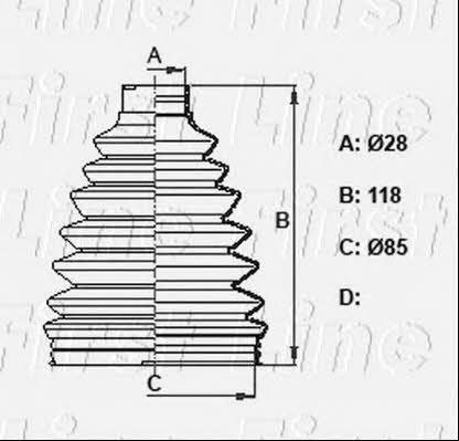 First line FCB6163 Bellow, driveshaft FCB6163: Buy near me in Poland at 2407.PL - Good price!