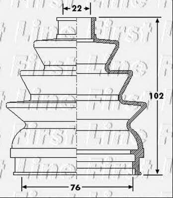 First line FCB6178 Bellow, driveshaft FCB6178: Buy near me in Poland at 2407.PL - Good price!