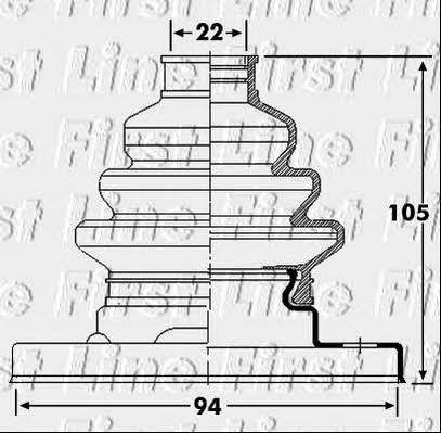 First line FCB6238 Bellow, driveshaft FCB6238: Buy near me in Poland at 2407.PL - Good price!