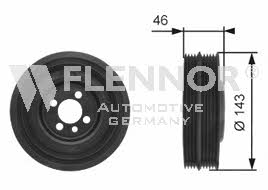 Flennor FVD99540 Шкив коленчатого вала FVD99540: Отличная цена - Купить в Польше на 2407.PL!