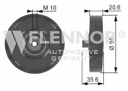 Flennor FU22996 V-ribbed belt tensioner (drive) roller FU22996: Buy near me in Poland at 2407.PL - Good price!