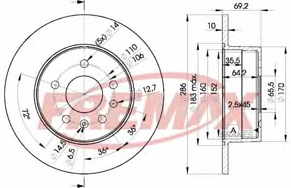 Fremax BD-9210 Tarcza hamulcowa tylna, niewentylowana BD9210: Dobra cena w Polsce na 2407.PL - Kup Teraz!