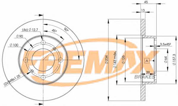 Fremax BD-9280 Niewentylowana przednia tarcza hamulcowa BD9280: Dobra cena w Polsce na 2407.PL - Kup Teraz!