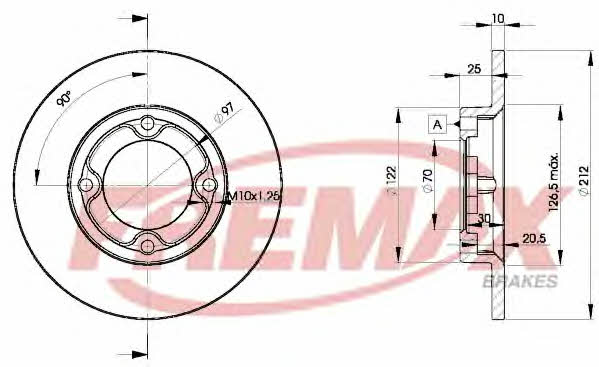 Fremax BD-0003 Unventilated front brake disc BD0003: Buy near me at 2407.PL in Poland at an Affordable price!