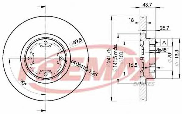 Fremax BD-0170 Front brake disc ventilated BD0170: Buy near me in Poland at 2407.PL - Good price!