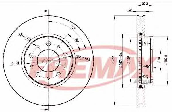 Fremax BD-1788 Wentylowana przednia tarcza hamulcowa BD1788: Dobra cena w Polsce na 2407.PL - Kup Teraz!