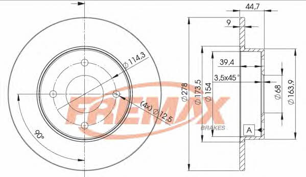 Fremax BD-2083 Rear brake disc, non-ventilated BD2083: Buy near me in Poland at 2407.PL - Good price!