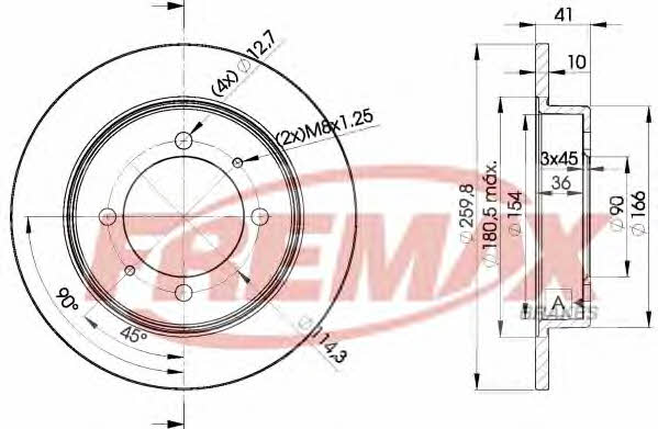 Fremax BD-2940 Rear brake disc, non-ventilated BD2940: Buy near me in Poland at 2407.PL - Good price!