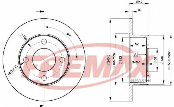 Fremax BD-4010 Bremsscheibe hinten, unbelüftet BD4010: Kaufen Sie zu einem guten Preis in Polen bei 2407.PL!