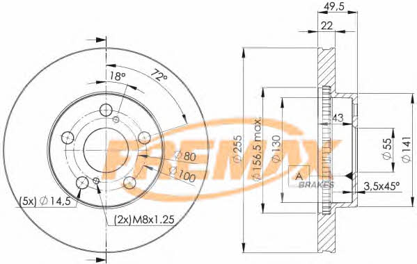 Fremax BD-4413 Тормозной диск передний вентилируемый BD4413: Отличная цена - Купить в Польше на 2407.PL!