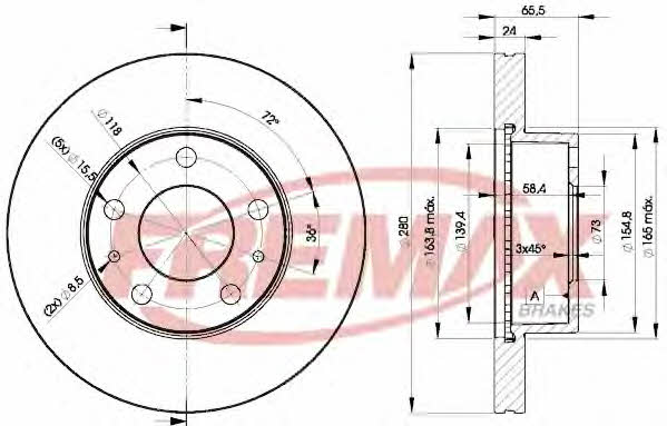 Fremax BD-4681 Wentylowana przednia tarcza hamulcowa BD4681: Dobra cena w Polsce na 2407.PL - Kup Teraz!