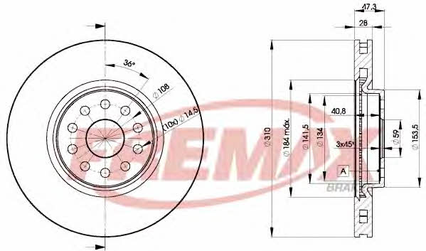 Fremax BD-4921 Front brake disc ventilated BD4921: Buy near me in Poland at 2407.PL - Good price!
