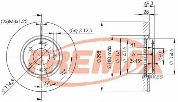 Fremax BD-5107 Wentylowana przednia tarcza hamulcowa BD5107: Dobra cena w Polsce na 2407.PL - Kup Teraz!