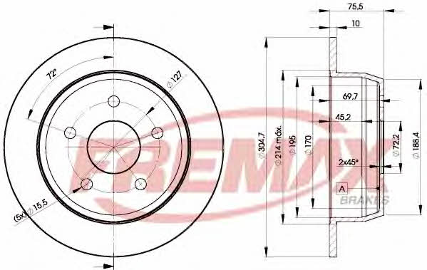 Fremax BD-5118 Bremsscheibe hinten, unbelüftet BD5118: Kaufen Sie zu einem guten Preis in Polen bei 2407.PL!