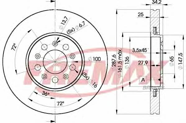 Fremax BD-5604 Tarcza hamulcowa BD5604: Dobra cena w Polsce na 2407.PL - Kup Teraz!