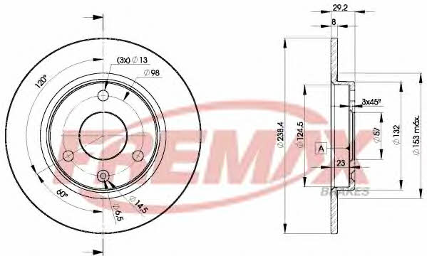 Fremax BD-7199 Диск гальмівний передній невентильований BD7199: Приваблива ціна - Купити у Польщі на 2407.PL!