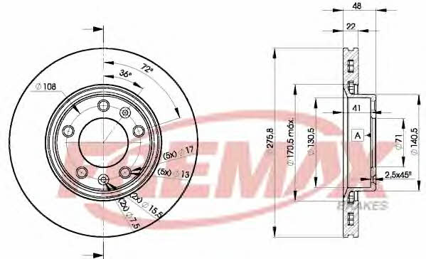 Fremax BD-7322 Wentylowana przednia tarcza hamulcowa BD7322: Dobra cena w Polsce na 2407.PL - Kup Teraz!