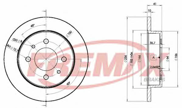 Fremax BD-7763 Rear brake disc, non-ventilated BD7763: Buy near me in Poland at 2407.PL - Good price!