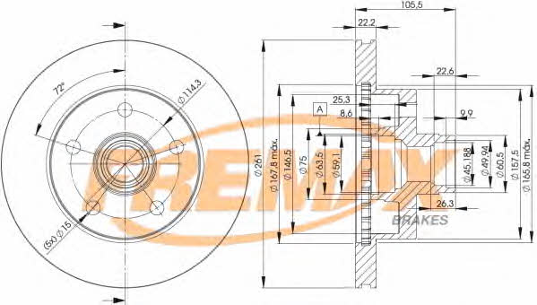 Fremax BD-7920 Front brake disc ventilated BD7920: Buy near me at 2407.PL in Poland at an Affordable price!