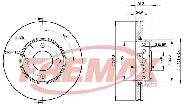 Fremax BD-8012 Wentylowana przednia tarcza hamulcowa BD8012: Dobra cena w Polsce na 2407.PL - Kup Teraz!