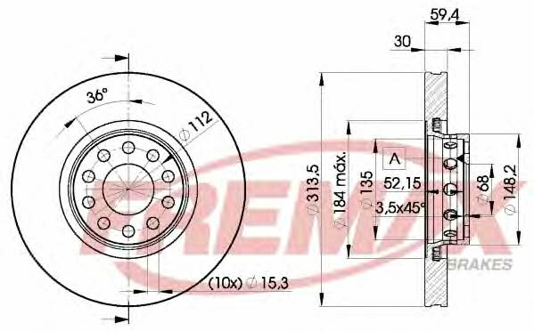 Fremax BD-8015 Wentylowana przednia tarcza hamulcowa BD8015: Dobra cena w Polsce na 2407.PL - Kup Teraz!