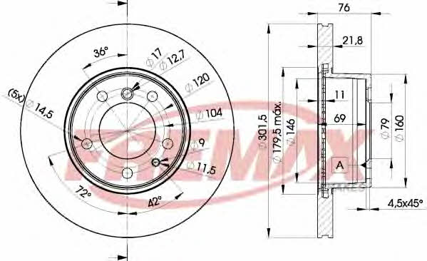 Fremax BD-8040 Wentylowana przednia tarcza hamulcowa BD8040: Dobra cena w Polsce na 2407.PL - Kup Teraz!