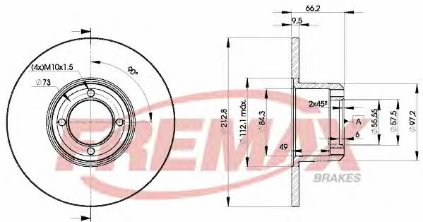 Fremax BD-8266 Unventilated front brake disc BD8266: Buy near me in Poland at 2407.PL - Good price!