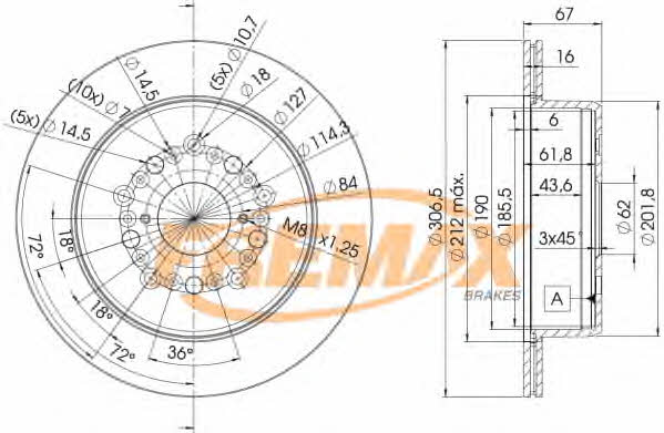 Fremax BD-9026 Wentylowana tarcza hamulcowa z tyłu BD9026: Dobra cena w Polsce na 2407.PL - Kup Teraz!