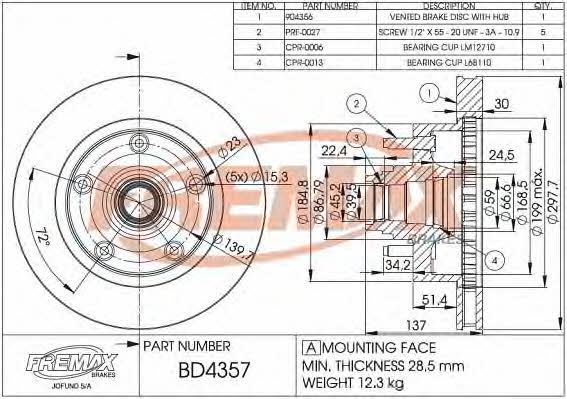 Fremax BD-4357 Wentylowana przednia tarcza hamulcowa BD4357: Dobra cena w Polsce na 2407.PL - Kup Teraz!