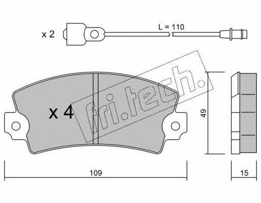 Fri.tech 005.4 Scheibenbremsbeläge, Set 0054: Kaufen Sie zu einem guten Preis in Polen bei 2407.PL!