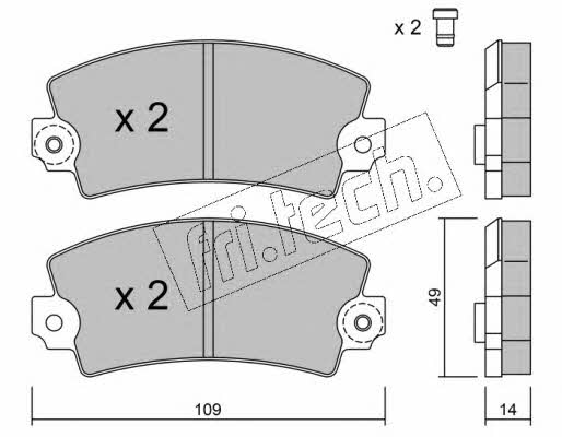 Fri.tech 005.5 Klocki hamulcowe, zestaw 0055: Dobra cena w Polsce na 2407.PL - Kup Teraz!