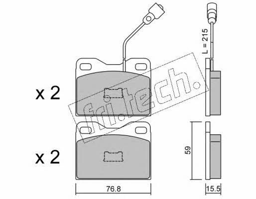 Fri.tech 017.4 Brake Pad Set, disc brake 0174: Buy near me in Poland at 2407.PL - Good price!