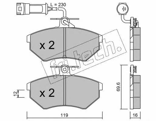 Fri.tech 052.4 Klocki hamulcowe, zestaw 0524: Dobra cena w Polsce na 2407.PL - Kup Teraz!