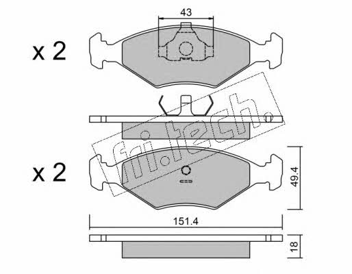 Fri.tech 059.3 Scheibenbremsbeläge, Set 0593: Kaufen Sie zu einem guten Preis in Polen bei 2407.PL!