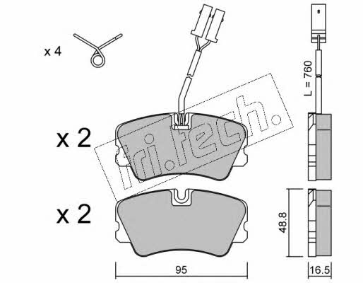 Fri.tech 067.0 Brake Pad Set, disc brake 0670: Buy near me in Poland at 2407.PL - Good price!