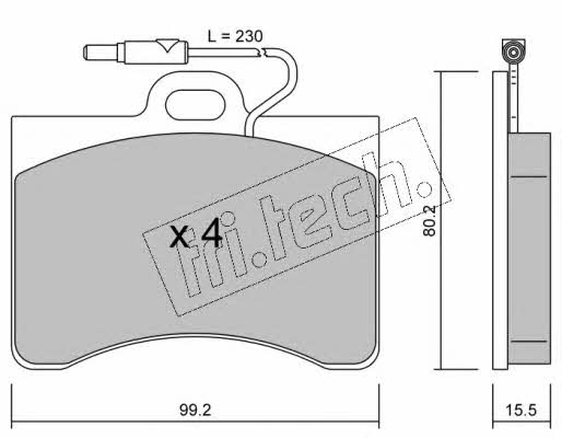 Fri.tech 087.0 Brake Pad Set, disc brake 0870: Buy near me in Poland at 2407.PL - Good price!