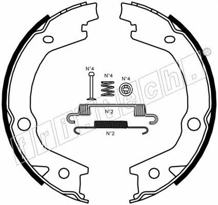 Fri.tech 1046.220K Parking brake shoes 1046220K: Buy near me in Poland at 2407.PL - Good price!