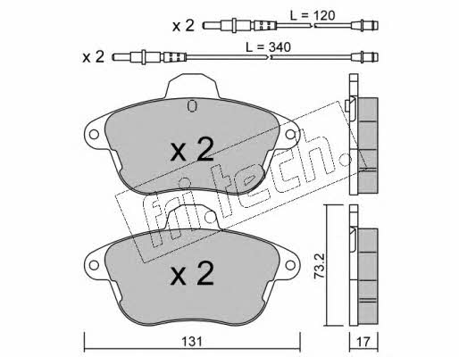 Fri.tech 191.1 Brake Pad Set, disc brake 1911: Buy near me in Poland at 2407.PL - Good price!
