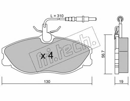 Fri.tech 223.0 Brake Pad Set, disc brake 2230: Buy near me in Poland at 2407.PL - Good price!