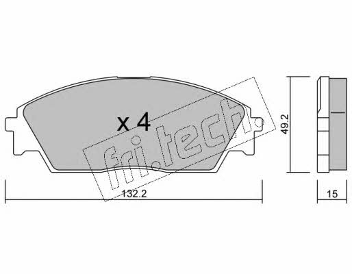 Fri.tech 245.0 Brake Pad Set, disc brake 2450: Buy near me in Poland at 2407.PL - Good price!