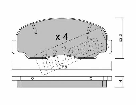 Fri.tech 248.0 Brake Pad Set, disc brake 2480: Buy near me at 2407.PL in Poland at an Affordable price!