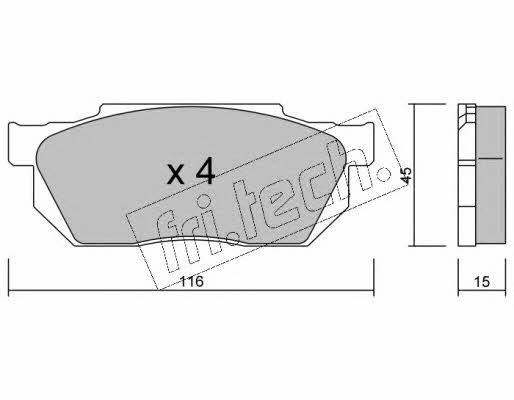 Fri.tech 256.0 Brake Pad Set, disc brake 2560: Buy near me in Poland at 2407.PL - Good price!