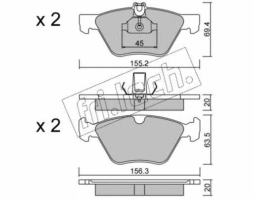 Fri.tech 261.0 Brake Pad Set, disc brake 2610: Buy near me at 2407.PL in Poland at an Affordable price!