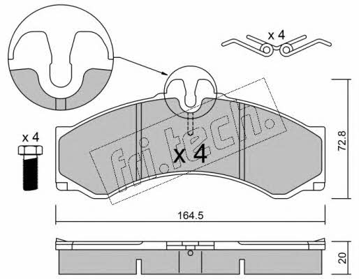 Fri.tech 271.0 Scheibenbremsbeläge, Set 2710: Kaufen Sie zu einem guten Preis in Polen bei 2407.PL!